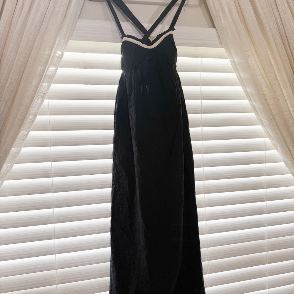 Free People Poppi Midi Black and White